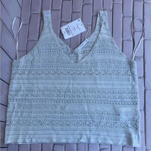 Tiffosi Women’s Cami Tank Top Size S Light Blue Viscose Nylon Lace Lightweight